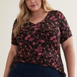 Penningtons - Penn Essentials - Printed Floral Slinky Tee 2X